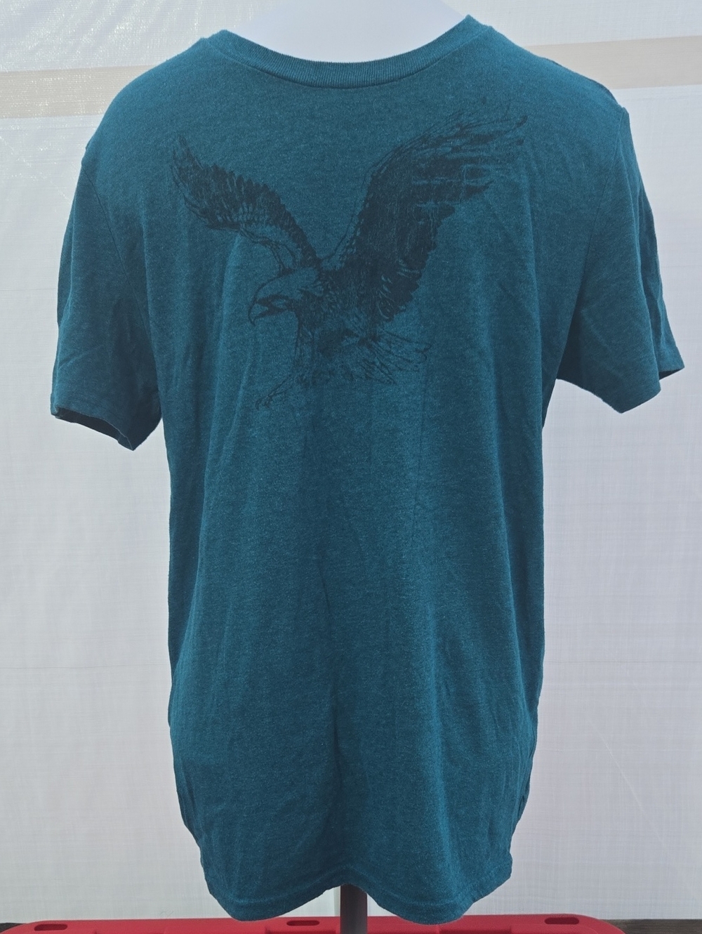 American Eagle Outfitters Teal Short-Sleeve Eagle Graphic Tee